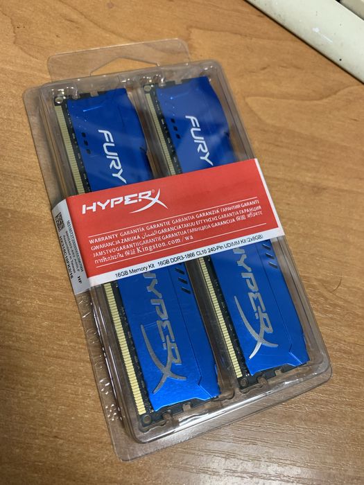 Kingston HyperX FURY 8GB, 16gb(2x8gb) DDR3, 1600Mhz 1866 Mhz ОЗУ