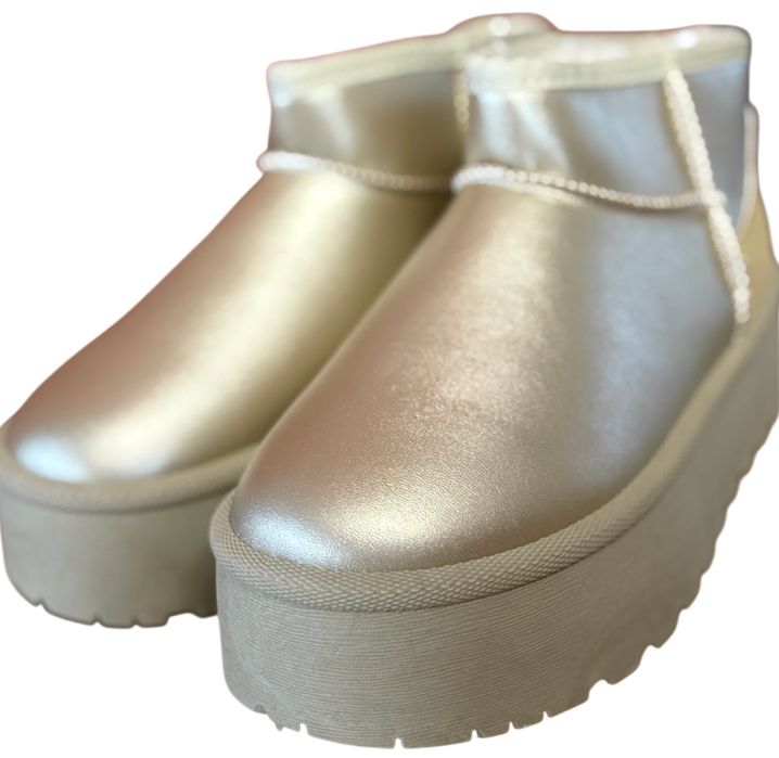 Botki Buty zimowe Śniegowce UGG Jasne