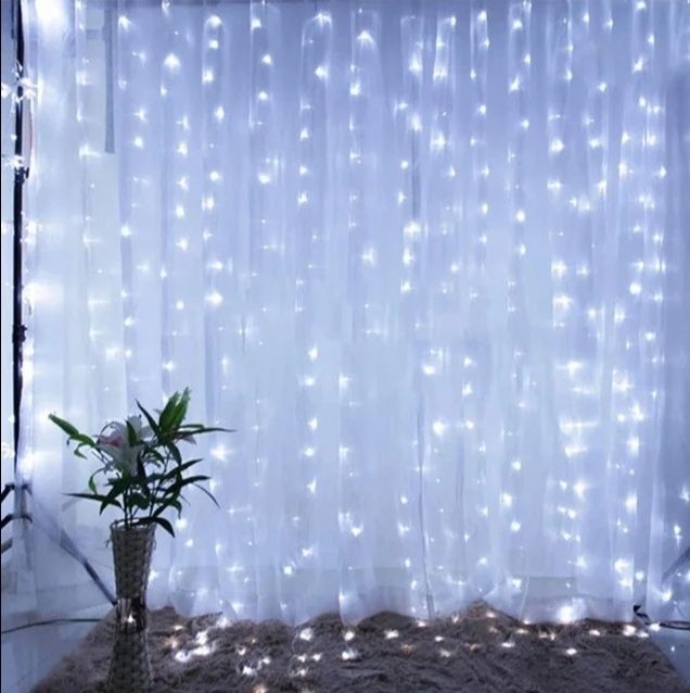 Гірлянда штора 3×3 usb юсб с крючками