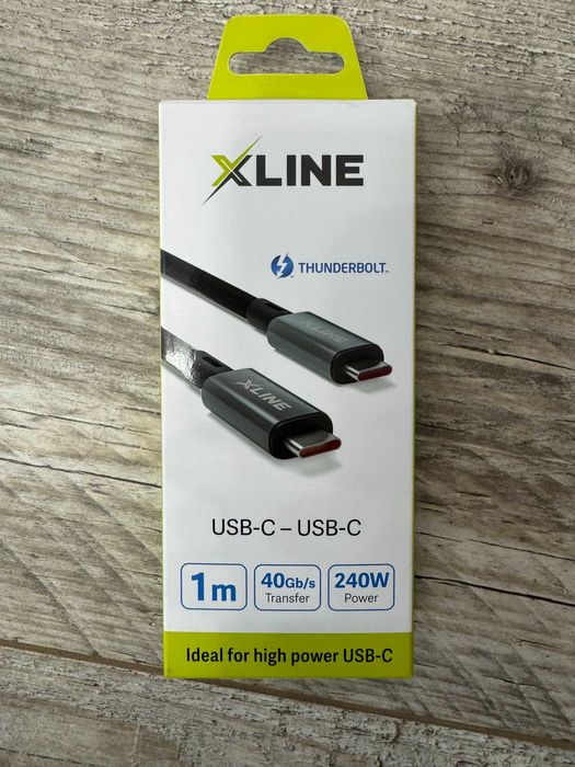 Kabel USB-C - USB-C XLINE 240W 8K 1 m Czarny