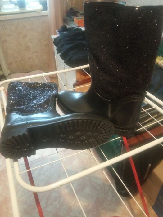Сапожки резиновые утеплённые