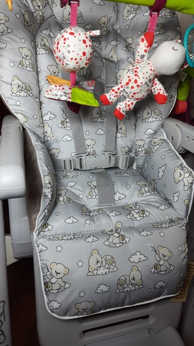 ‼️Chicco Polly 2start з НОВИМ чохлом стіл для годування