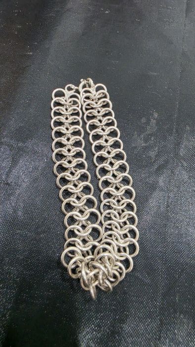 Pulseira / Gargantilha Larga em Prata de Lei Genuína