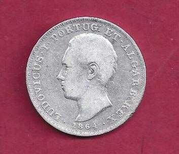 MONARQUIA   D. LUIS I  500  REIS    1864  PRATA