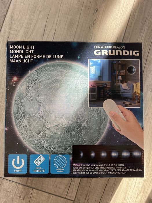 Lampa Kinkiet Ścienna Księżyc Z Pilotem Fazy Moon