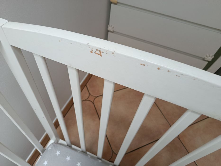 Łóżeczko dziecięce białe 124x66cm