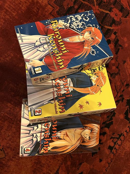 Rurouni Kenshin Vizbig mangas 1, 2 e 4