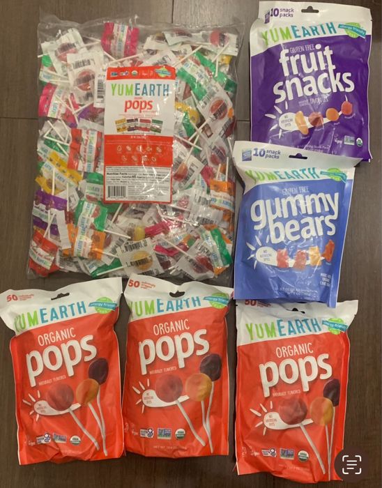 Льодяники YumEarth, конфеты леденцы на палочке,цукерки натуральнi