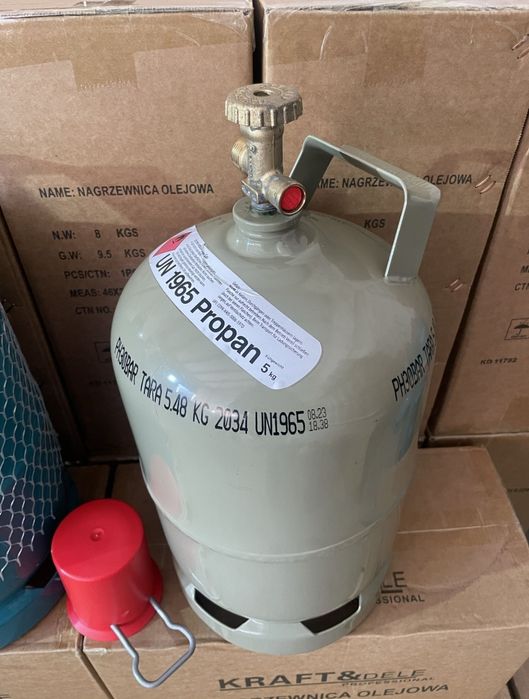 Газовий балон, газовий обігрівач, кемпінговий балон. Пальник. Польща