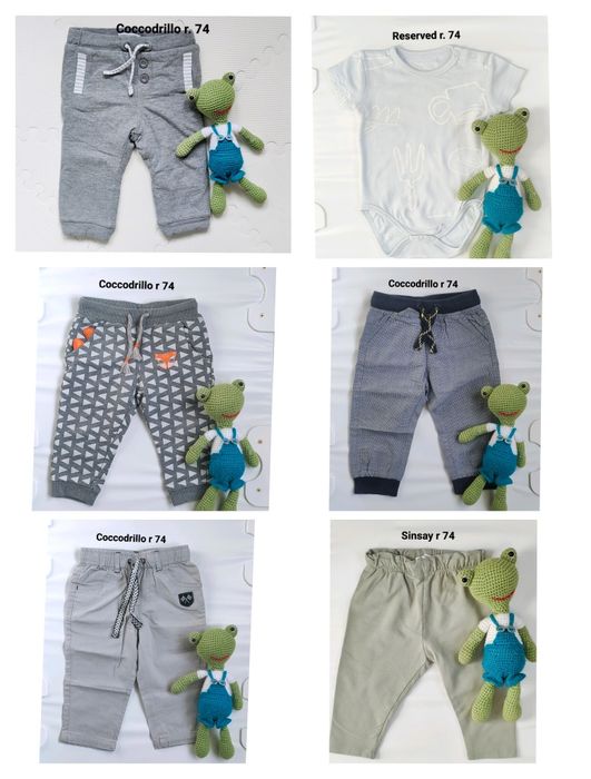 Paka ubranek r 74, 40 szt, Coccodrillo, Smyk. Stan idealny