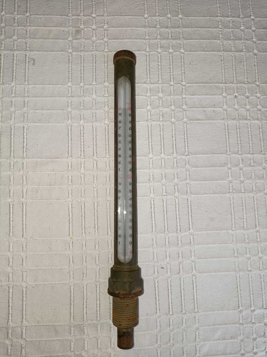 Termometr prosty do pomiaru temperatury w kotle C.O. - z czasów PRL-u