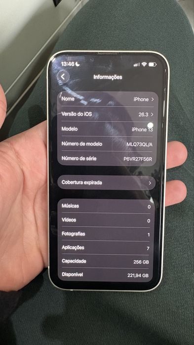 Iphone 13 branco 256gb