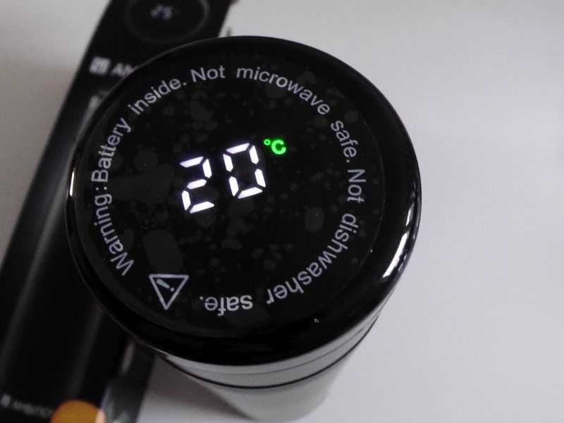 Butelka termiczna Kubek termos Indi Wskaźnik LCD Ambition 420ml czarny