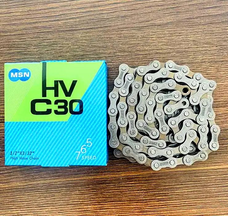 Цепь для велосипеда скорость 5 6 7 мsn  116 звеньев