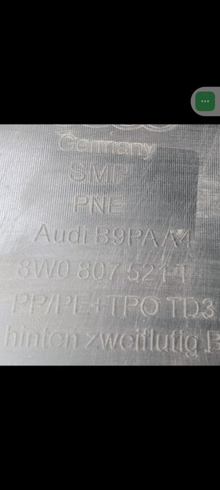 Difusor de parachoques Audi A4 B9 de 2019