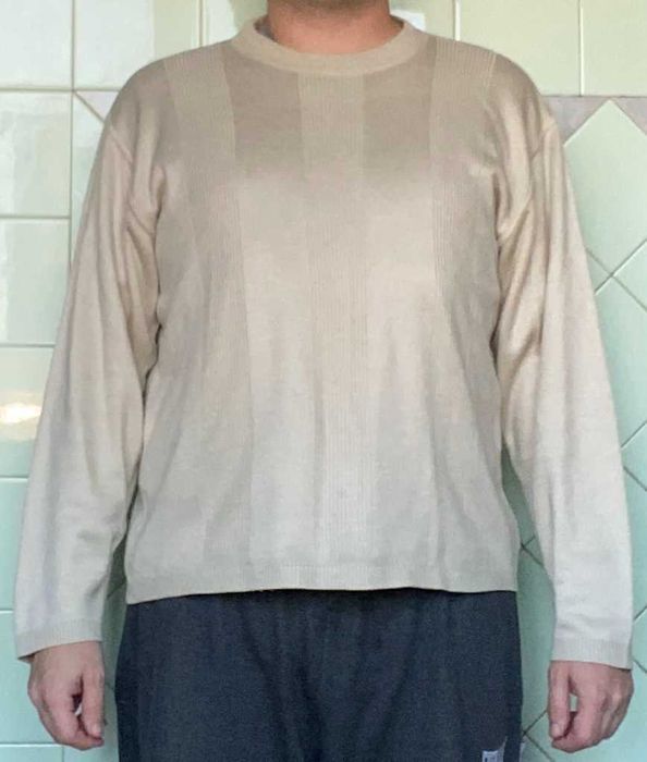 Бежевый свитер Размер 48 L 50 XL 52 XXL светр джемпер Свитерок Кофта