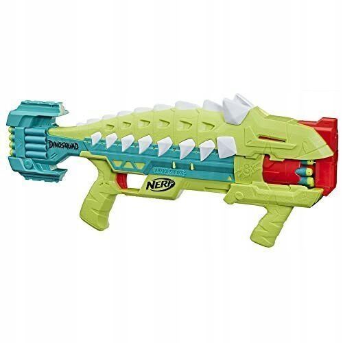 Nerf DinoSquad Armorstrike miotacz 8 strzałek bęben dinozaur zabawka