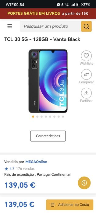 Telemóvel TCL NOVO embalado