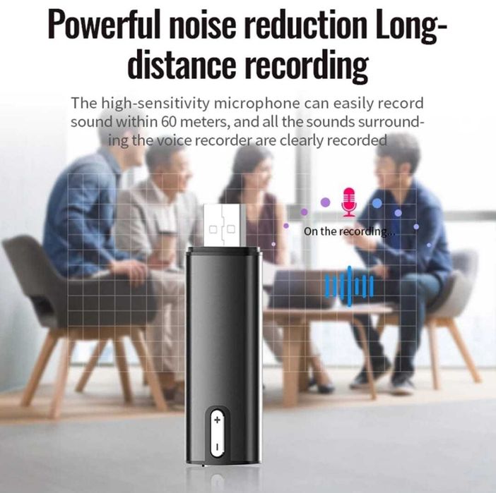 Pen Gravador de Voz 8gb-Grava 22 horas  discreto