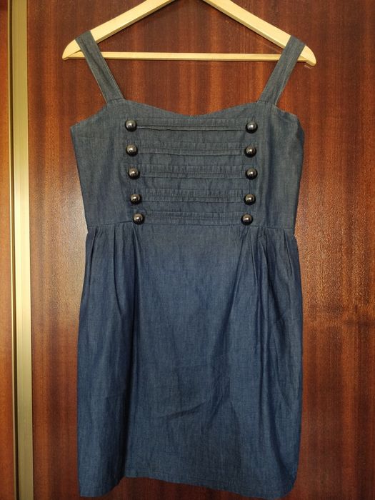 Vestido de ganga curto mulher