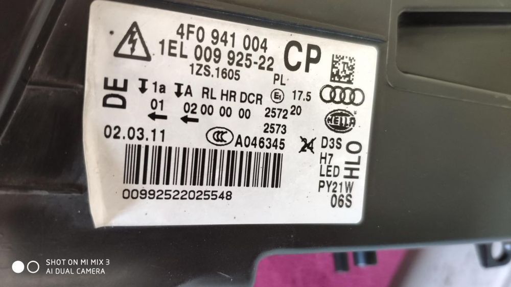 Faróis Bi-xenon Led Audi A6 4F facelift