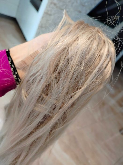 Włosy dziewicze biotaśmy blond 45 cm 100 gram