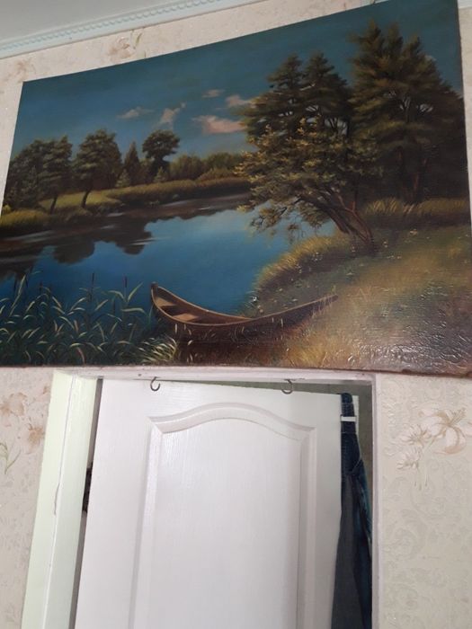 Продам старую картину, на полотне, красками..