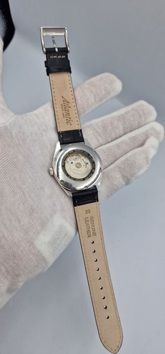 Atlantic Worldmaster Art Deco Automatic z White + Silver - Swiss Made