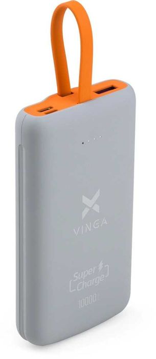 Повербанк Vinga 10000 mAh Dark grey (VPB1SQSCDG)