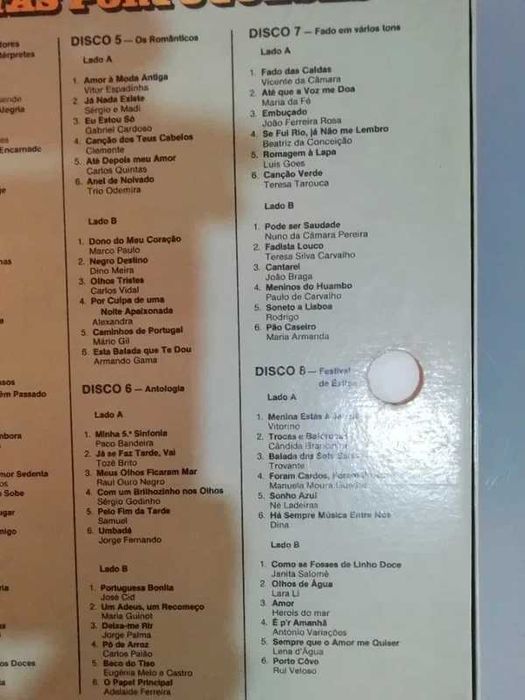 As 100 vedetas Portuguesas 8 discos Vinil