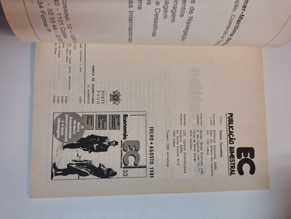 Economia EC questões económicas e sociais, n° 33

Julho - Agosto 1981