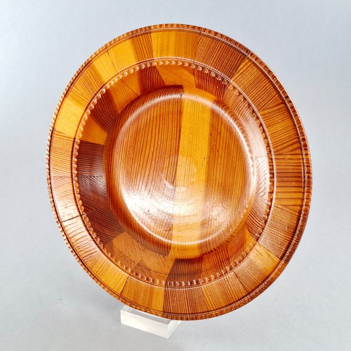 vintage drewniana patera misa 1992r
