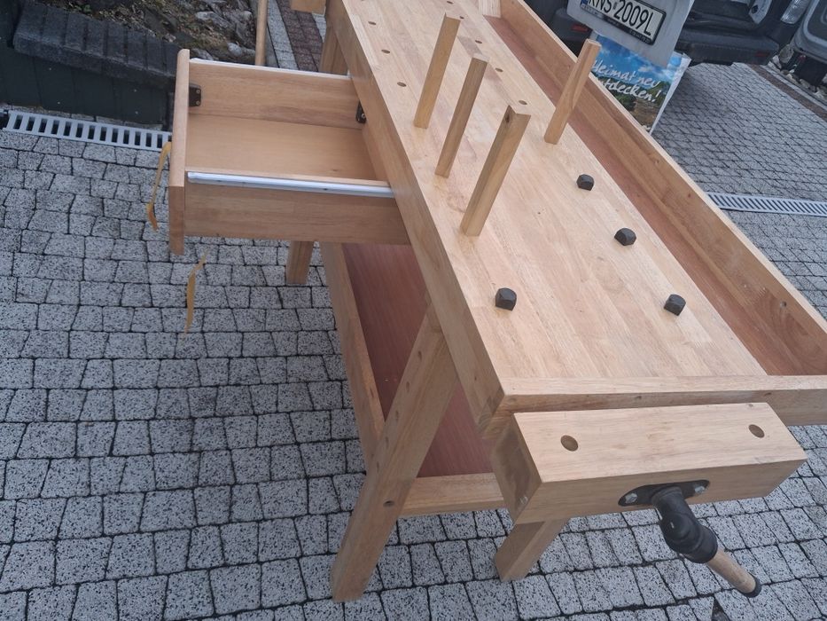 Stół stolarski drewniany