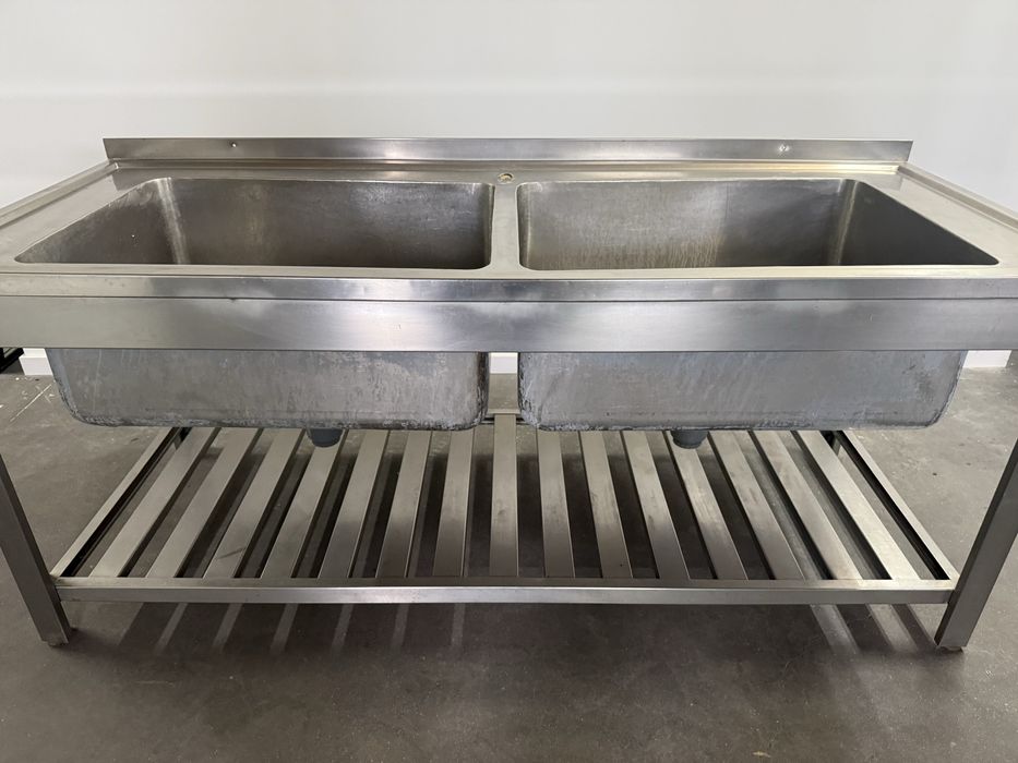 Bancada cozinha com duas cubas XXL