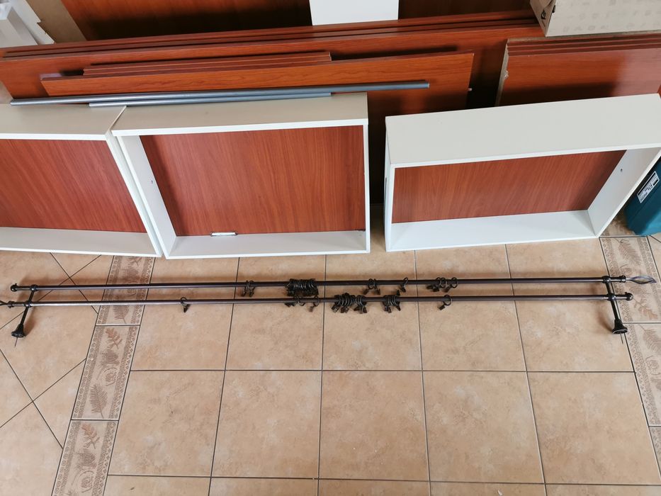 5x karnisz z zasłonami i firankami 250cm wysokość