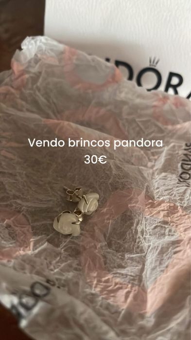 Brincos rosa pandora