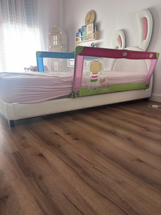 Cama coelho infantil mais barras de segurança  mais colchão