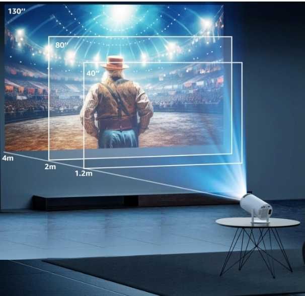 Projektor LED PRO biały + kabel zasilający i pilot