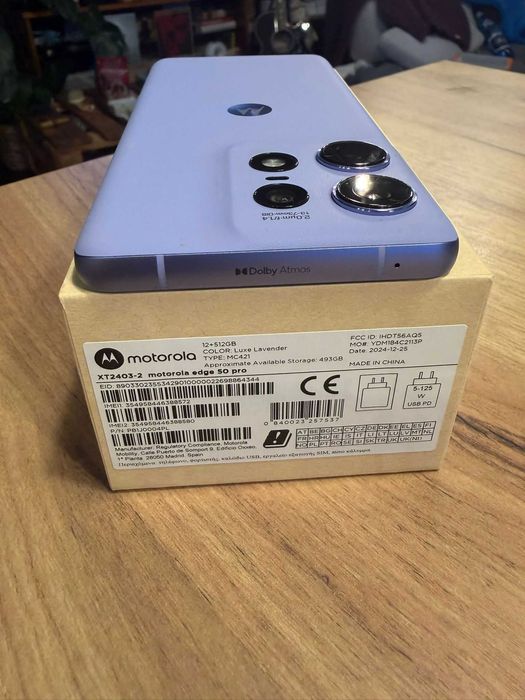 Motorola Edge 50 Pro 12/512GB NFC DualSIM Fioletowy Luxe Lavender 125W