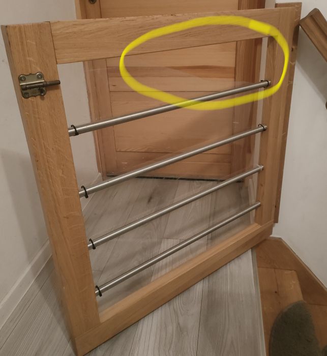 Bramka schodowa dębowa 90x90