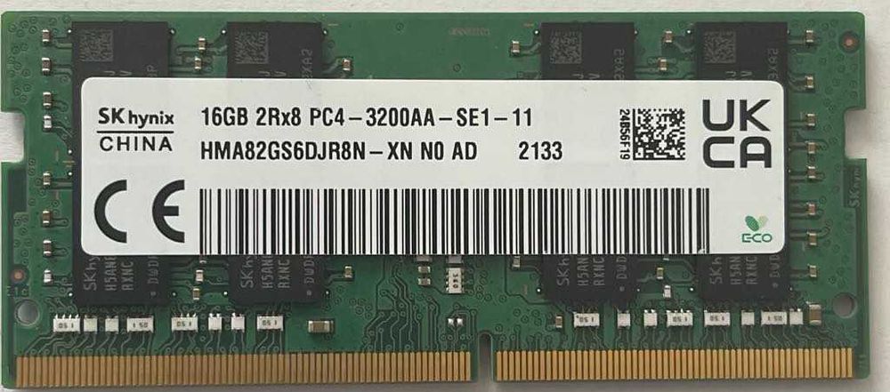 1x 16 GB RAM DDR4 3200 SK hynix 1 kość [123]