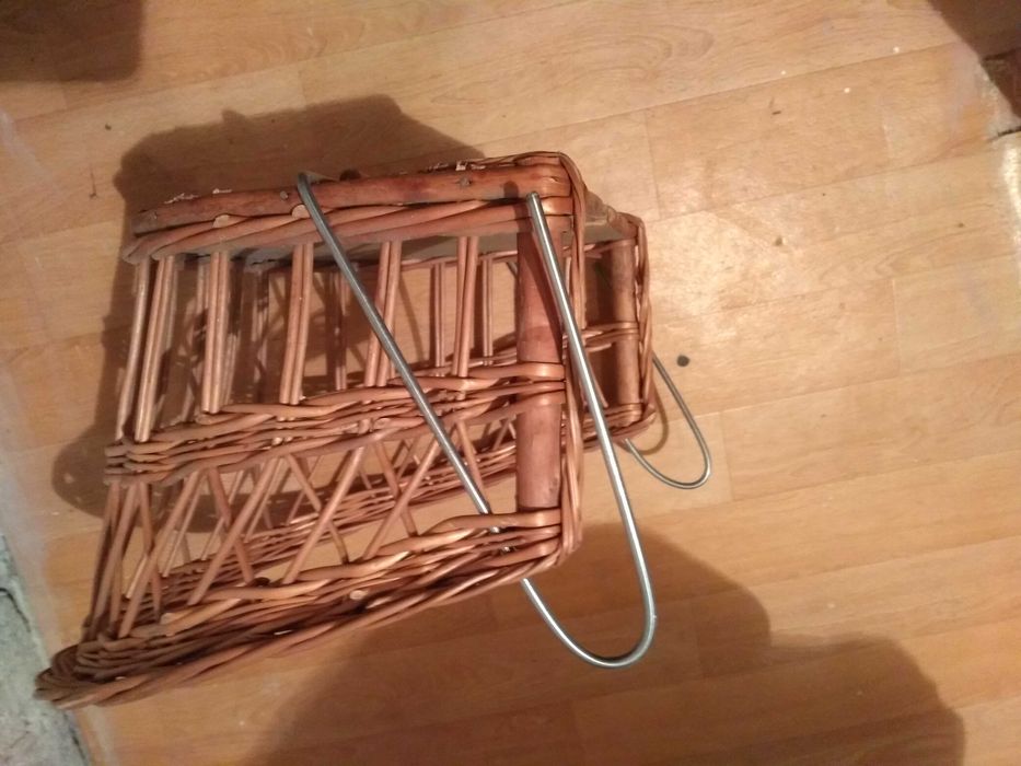 Siodełko wiklinowe na kierownik roweru PRL