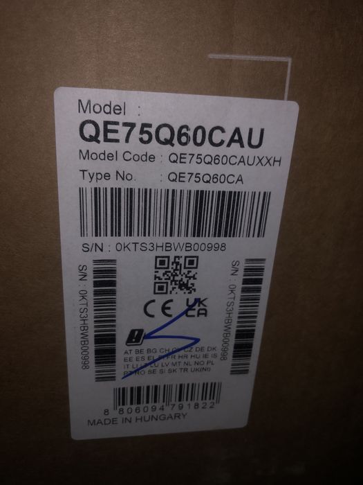 Телевізор Samsung 75q60c Qled Новий Гарантія 1 Рік