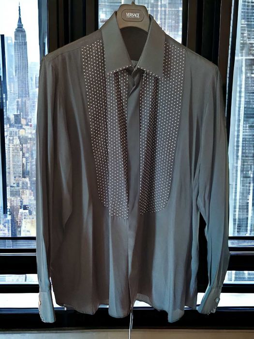 Шелковая рубашка San Carlo Paris ручная работа Италия!