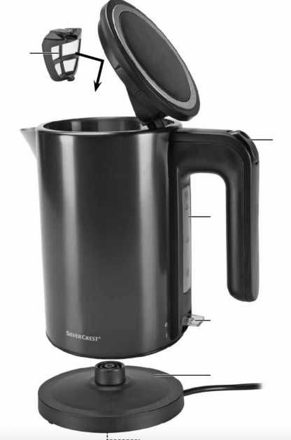 Електрочайник сталевий SilverCrest® SWKT 2400 A1 2400 Вт