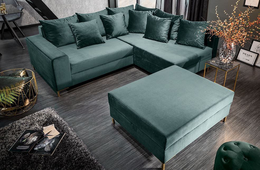Piękny nowoczesny narożnik LOFT MINI PRINCE funkcja spania producent