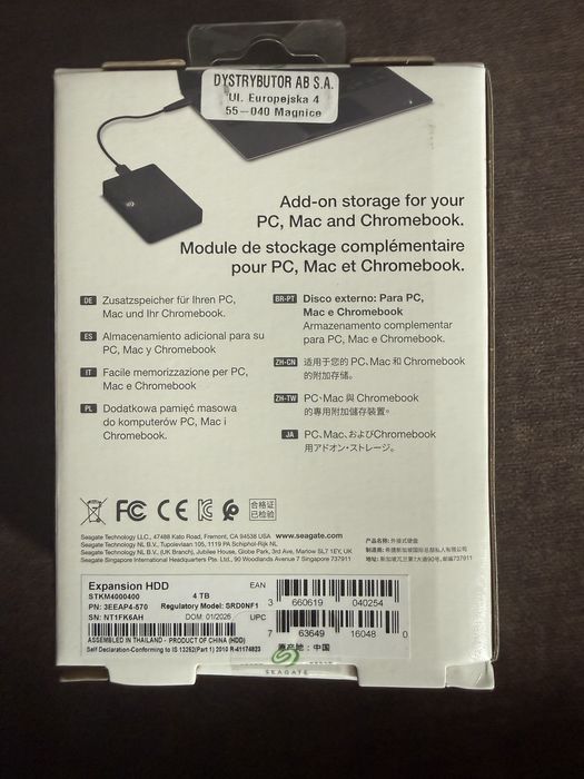 Przenośny dysk twardy Seagate Expansion 4TB HDD