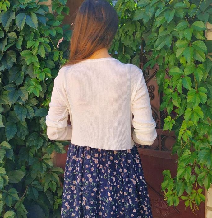 Білий укорочений кардиган широкий для вагітних Розмір єдиний Новий