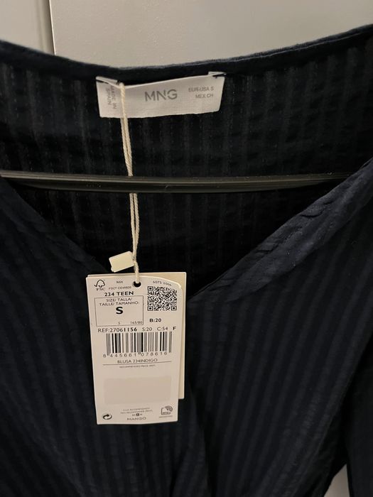 Granatowa bluzka koszula Mango. Rozm. S. Nowa