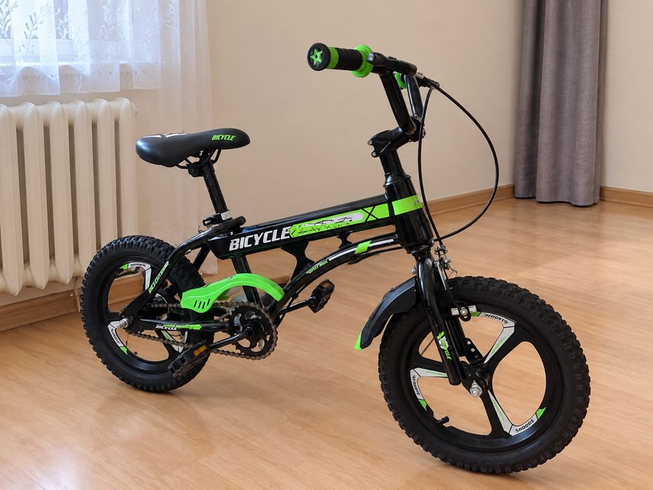 Продам Велосипед дитячий SKD 14" чорно-зелений